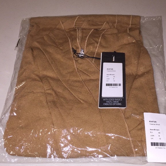 Basic By Yest Yessica Short Cardigan Sweater New Brown Size 8 - Picture 10 of 15